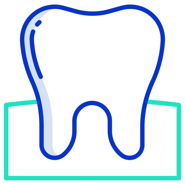 Jednoduché Vektorové Ikony Zubů Bílém Pozadí — Stockový vektor
