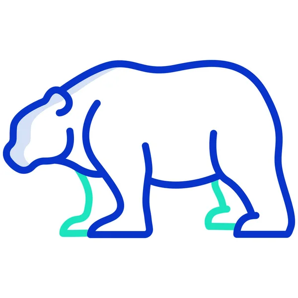 Διανυσματική Απεικόνιση Ενός Χαριτωμένο Αρκούδα Κινουμένων Σχεδίων — Διανυσματικό Αρχείο