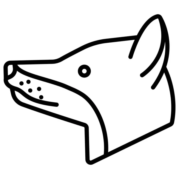 Fuchs Web Symbol Einfache Illustration — Stockvektor