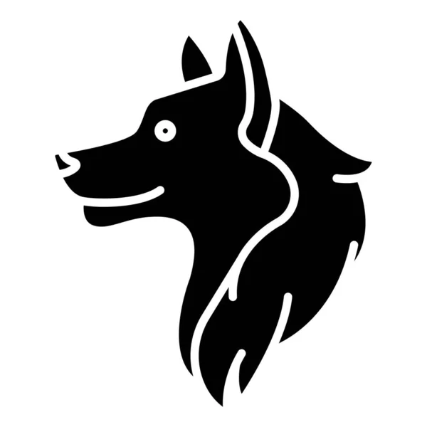 犬のアイコン ウェブ用のオオカミベクトル記号の簡単なイラスト — ストックベクタ