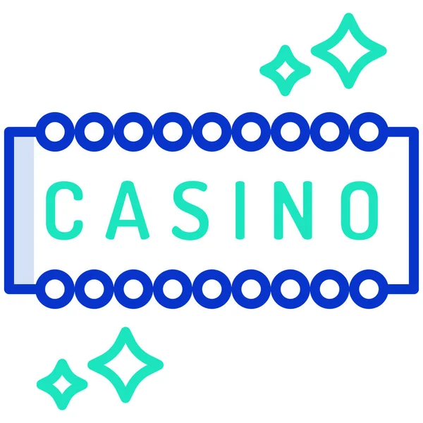 Ícone Vetorial Simples Ilustração Casino Bill Board — Vetor de Stock