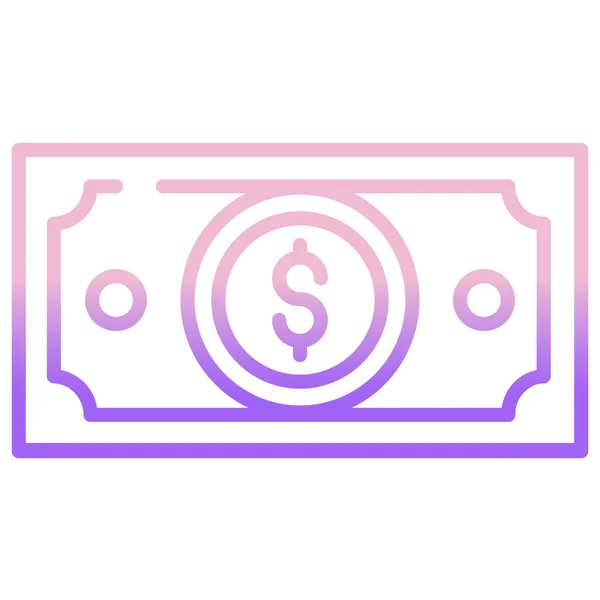 Icono Vector Simple Ilustración Dinero — Archivo Imágenes Vectoriales