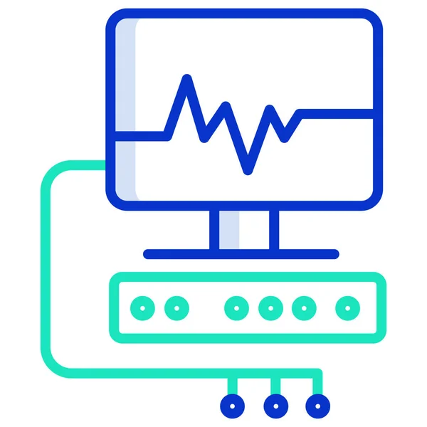 Diseño Icono Ecg Ilustración Vectorial — Vector de stock