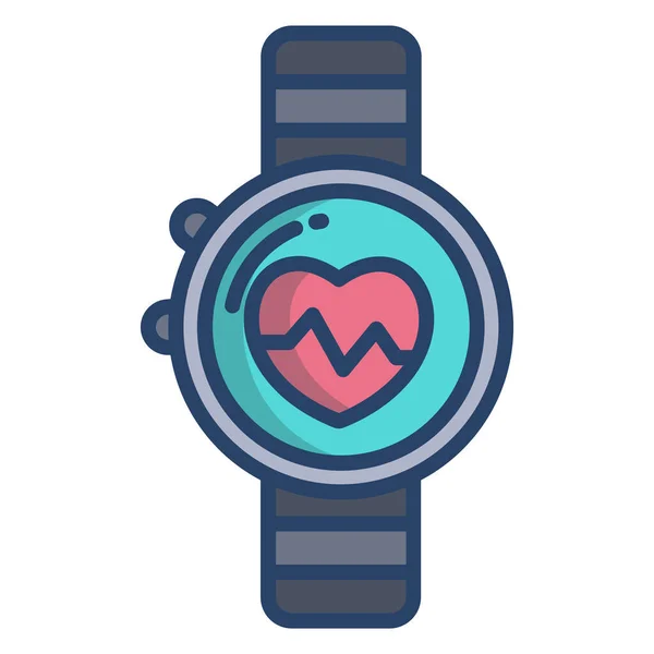 Smartwatch Icono Web Ilustración Simple — Vector de stock