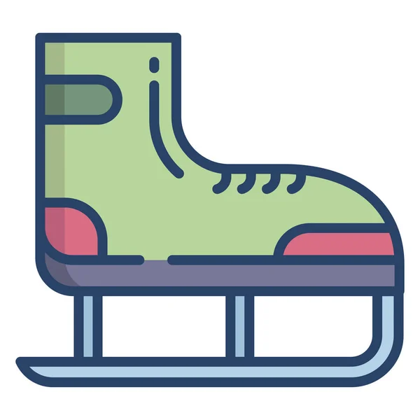 Icono Vector Simple Ilustración Skate — Archivo Imágenes Vectoriales