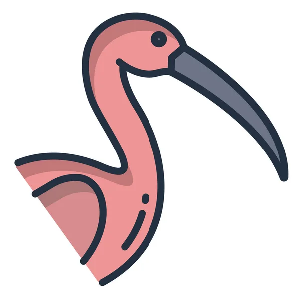 Ilustração Vetor Ícone Flamingo —  Vetores de Stock