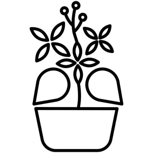 Planta Icono Web Diseño Simple — Archivo Imágenes Vectoriales