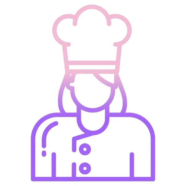 Ilustração Vetor Ícone Chef — Vetor de Stock