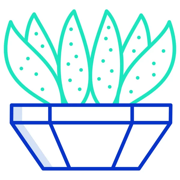 Icono Vectorial Cactus Aislado Sobre Fondo Blanco — Vector de stock