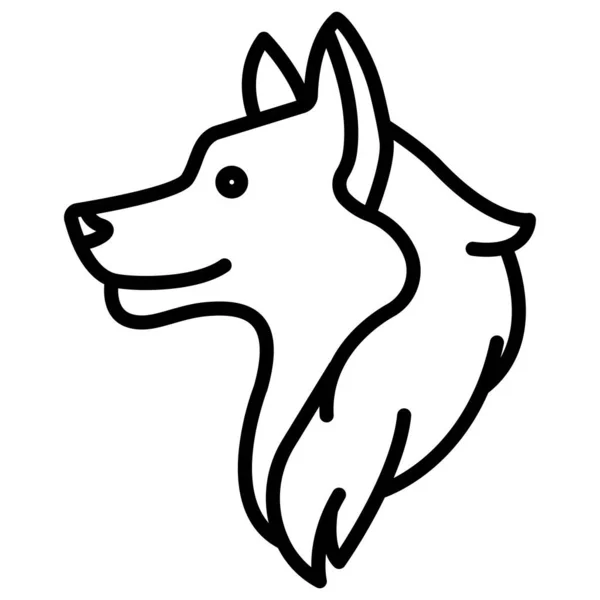 Een Wolf Web Icoon Eenvoudige Illustratie — Stockvector