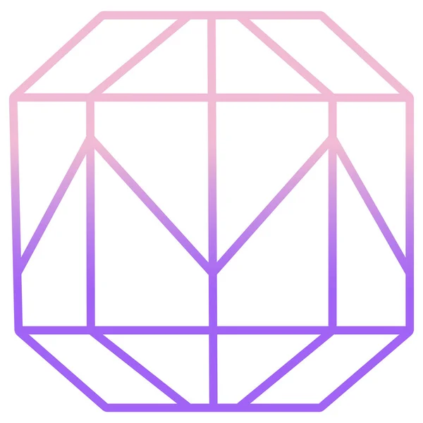 Diamant Web Icoon Eenvoudig Ontwerp — Stockvector