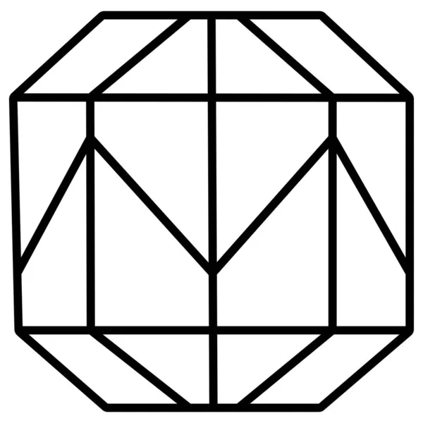 Diamante Web Icon Design Semplice — Vettoriale Stock