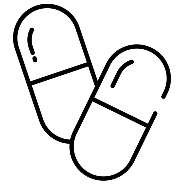 Pillen Web Symbol Einfache Illustration — Stockvektor