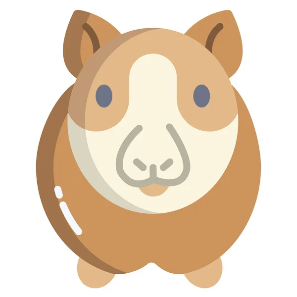 Guinea Pig Simple Illustration — Stock Vector