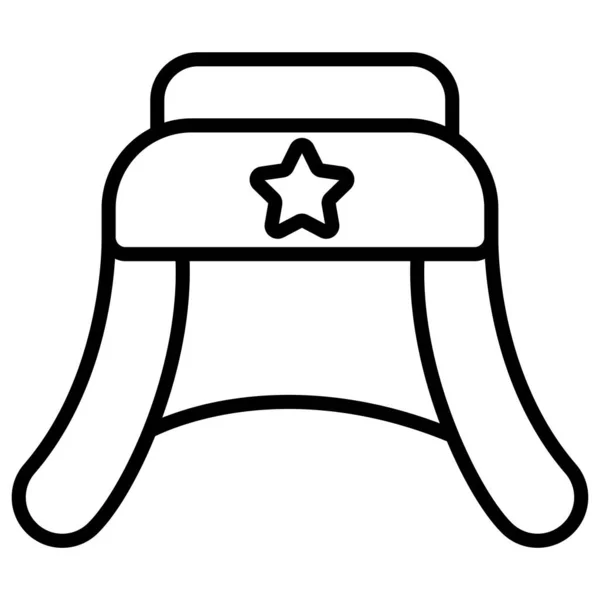 Ushanka Web Icon Semplice Illustrazione Vettoriale — Vettoriale Stock