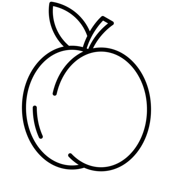 Apricot Web Icon Simple Illustration — Stock Vector