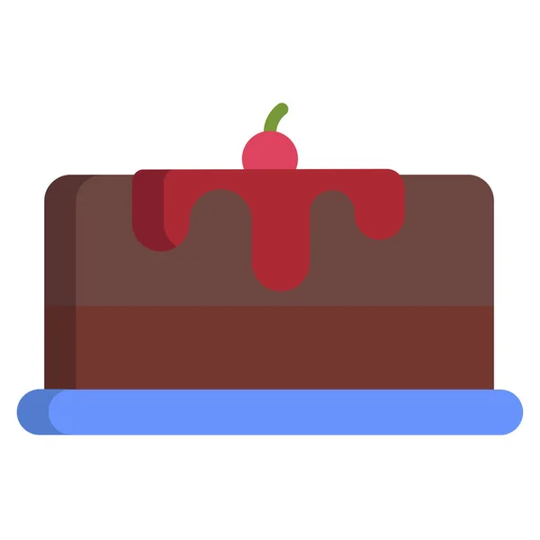 Taart Icoon Schets Illustratie Van Cake Vector Pictogrammen Voor Web — Stockvector