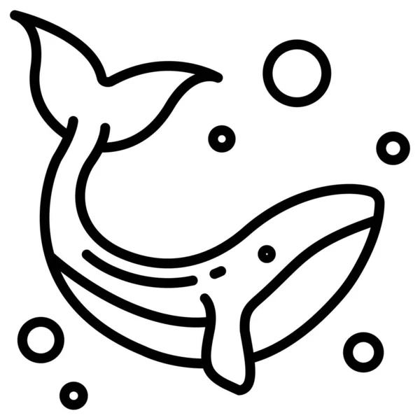 Pescado Icono Web Ilustración Simple — Vector de stock