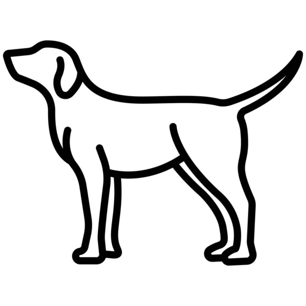 Perro Icono Web Vector Ilustración — Archivo Imágenes Vectoriales