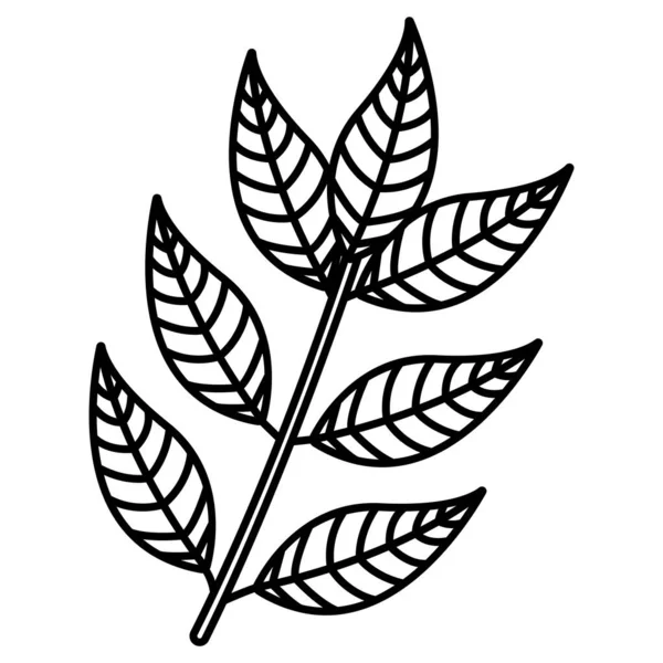 Значок Плоских Листьев Векторная Иллюстрация — стоковый вектор