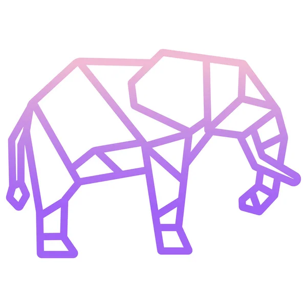 Elefante Icono Web Ilustración Vectorial — Vector de stock