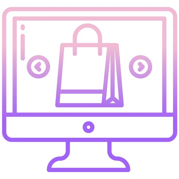 オンラインショッピング ウェブアイコン — ストックベクタ