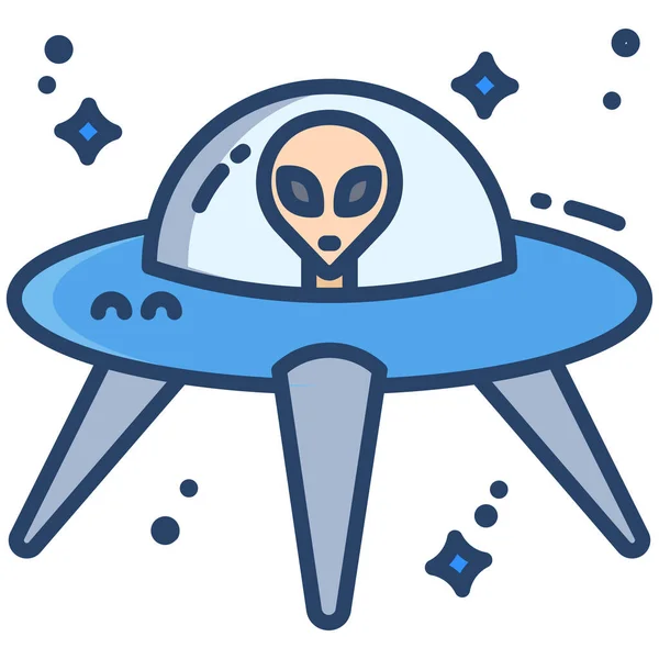 Ufoのウェブアイコンシンプルなベクトルイラスト — ストックベクタ