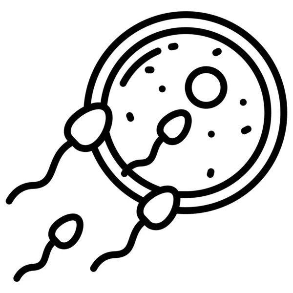 Huevo Esperma Icono Web Diseño Simple — Archivo Imágenes Vectoriales