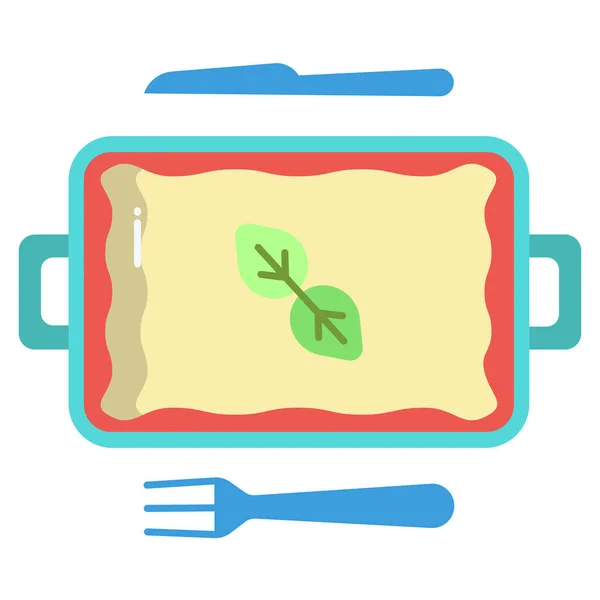 Icône Lasagne Symbole Ligne Élément Rigatoni Isolé Qualité Premium Dans — Image vectorielle