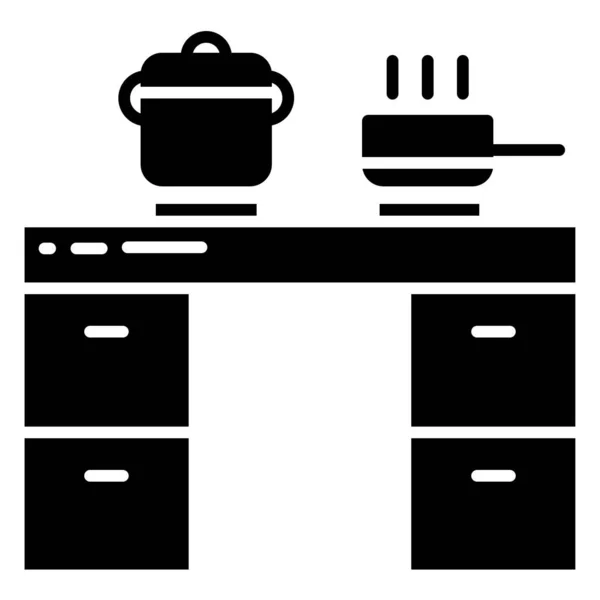 Küchenutensilien Einfaches Design — Stockvektor