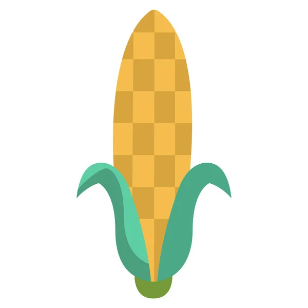Иконка Кукурузы Векторная Иллюстрация — стоковый вектор