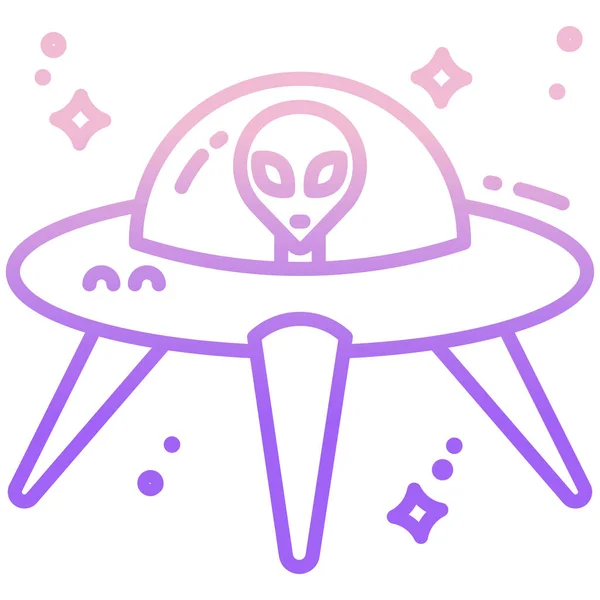 Ufo Web Ikon Egyszerű Vektor Illusztráció — Stock Vector