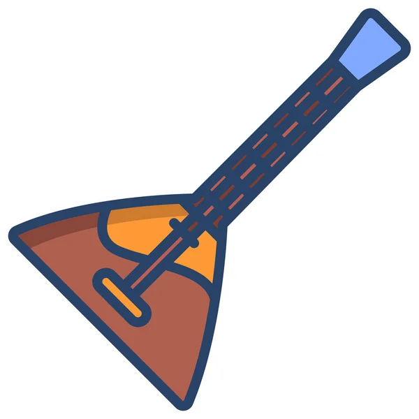 Simple Vector Icon Illustration Balalaika — Stock Vector