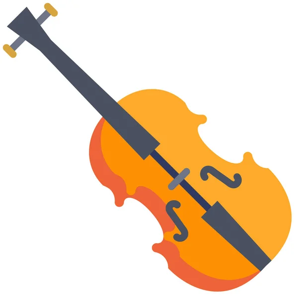 小提琴简单图标 矢量插图 — 图库矢量图片