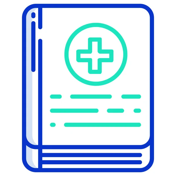 Libro Médico Diseño Simple — Vector de stock