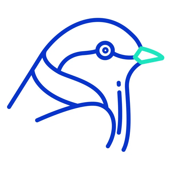 Tragar Pájaro Vector Icono Símbolo — Vector de stock