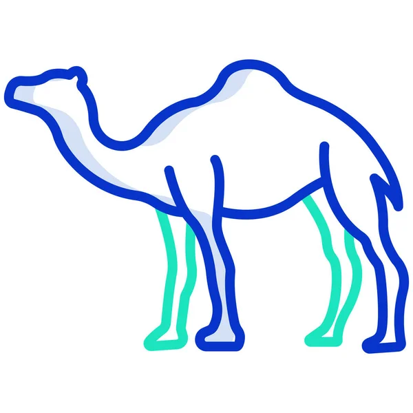 Icône Vectorielle Simple Illustration Animal Chameau — Image vectorielle