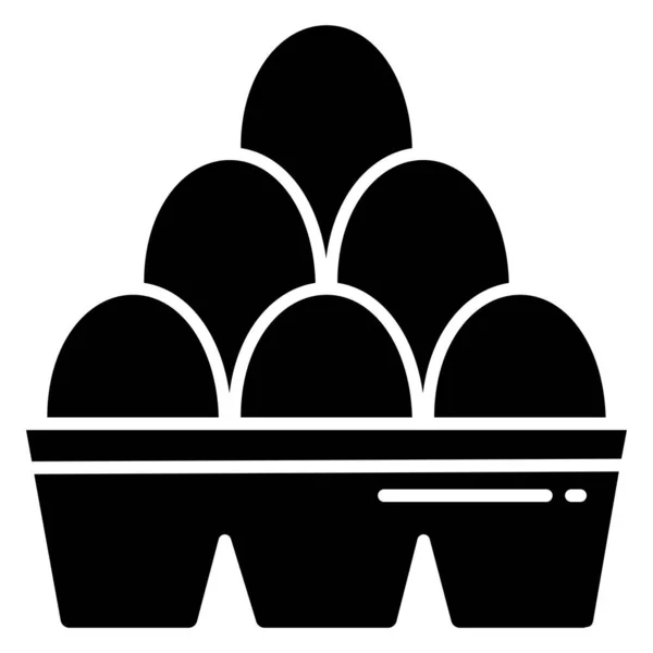 Κουτί Αυγών Web Εικονίδιο Απλή Απεικόνιση — Διανυσματικό Αρχείο