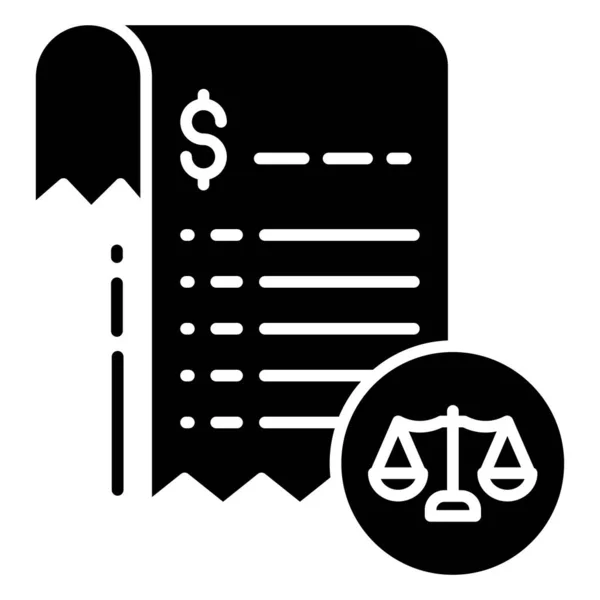 Icona Della Giustizia Fiscale Illustrazione Vettoriale — Vettoriale Stock