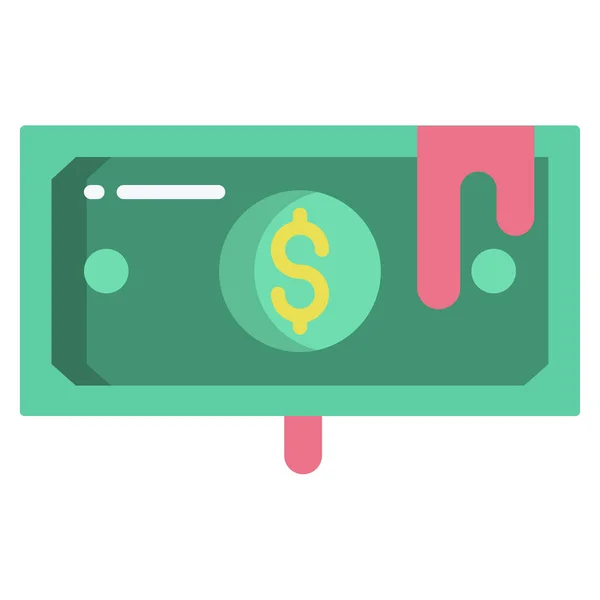 Dinero Icono Web Ilustración Simple — Archivo Imágenes Vectoriales