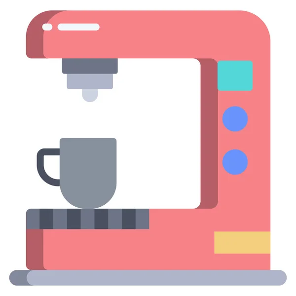 Coffee Maker Flat Vector Icon — Stock Vector