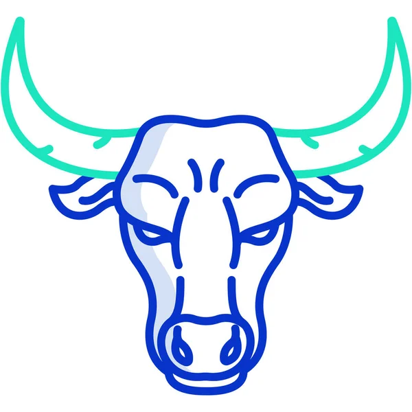 Icono Vector Simple Ilustración Toro — Vector de stock