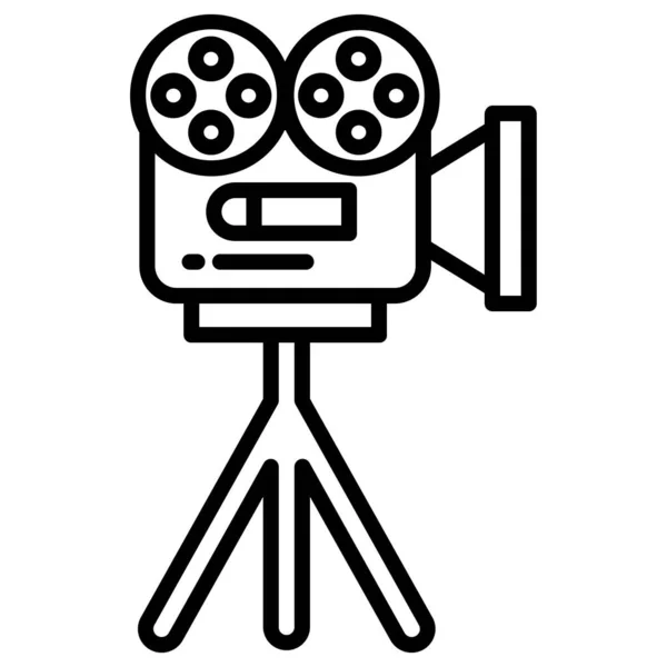 Filmcamera Eenvoudige Illustratie — Stockvector