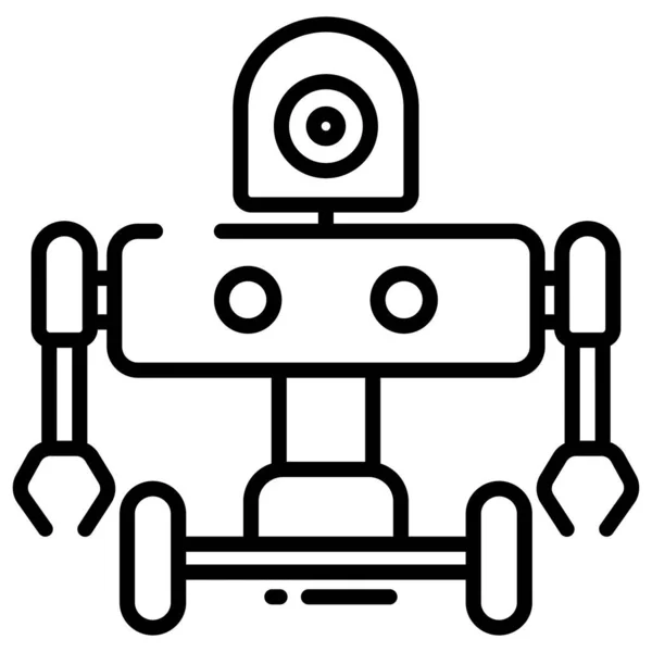 Robot Web Ikon Vektor Illusztráció — Stock Vector