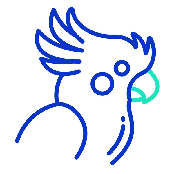 Papagei Flach Symbol Vektorillustration — Stockvektor