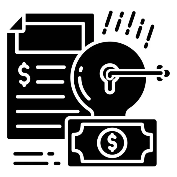 Geld Web Symbol Einfache Illustration — Stockvektor