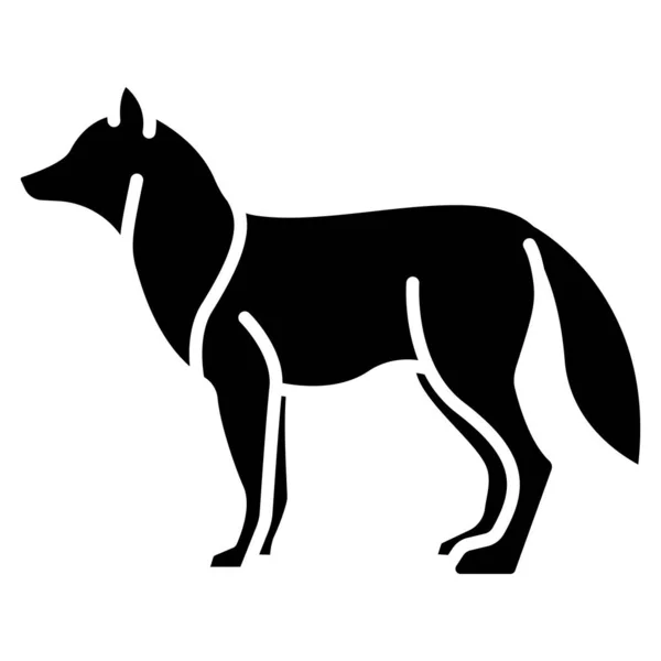 犬のアイコン ウェブ用のオオカミベクトルのアイコンの簡単なイラスト — ストックベクタ