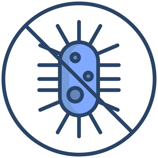 Illustrazione Vettoriale Della Cellula Batterica — Vettoriale Stock