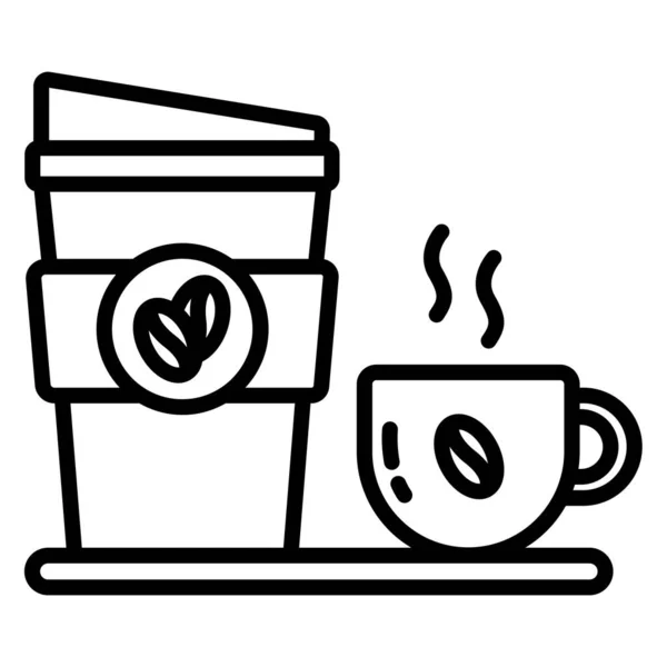 Kahve Fincanı Vektör Simgesi — Stok Vektör