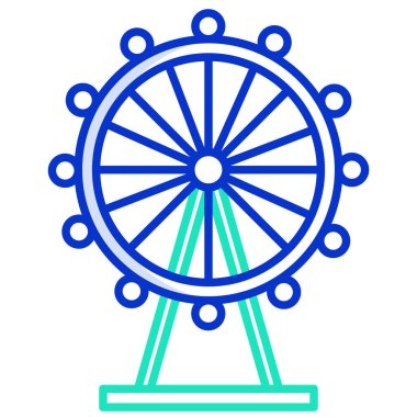 Dönme dolap ikonu. vektör illüstrasyonu